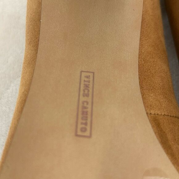 Vince Camuto Shoes Women’s Size 8M Taupe Villona Suede Pump Block High Heel - Picture 9 of 12